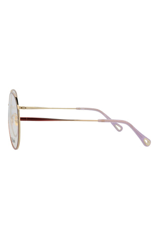 Chloé CH0019O Gradient Transparent Varnished Burgundy/Light Gold Eyeglasses