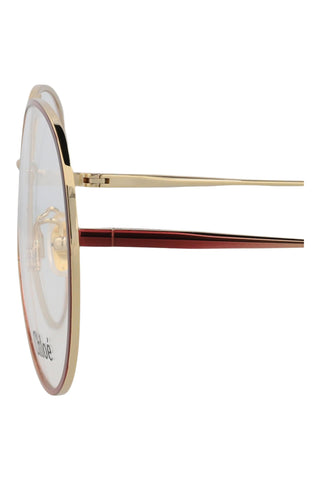 Chloé CH0019O Gradient Transparent Varnished Burgundy/Light Gold Eyeglasses