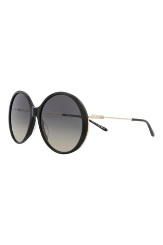 Chloé Ch0171 S Shiny Solid Black Sunglasses-Dellamoda