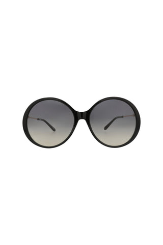 Chloé Ch0171 S Shiny Solid Black Sunglasses-Dellamoda