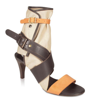 Chloe Women's Designer Shoes Multi-Color Canvas / Calf-Skin Leather Sandals (CHL03)-AmbrogioShoes