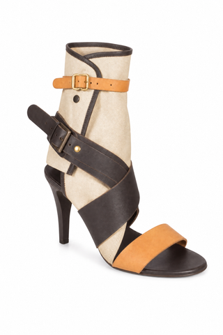 Chloe Women's DesignerShoes Multi-Color Canvas / Leather Sandals (CHL03)