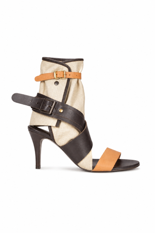 Chloe Women's DesignerShoes Multi-Color Canvas / Leather Sandals (CHL03)
