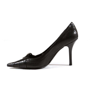 Christian Dior Black Calf-Skin Leather Buckle Pumps (CDW53)-AmbrogioShoes