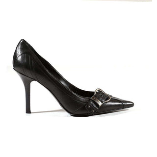 Christian Dior Black Calf-Skin Leather Buckle Pumps (CDW53)-AmbrogioShoes