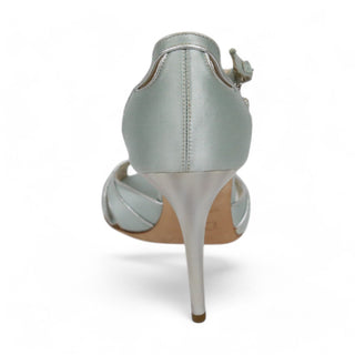 Christian Dior Deco Blue Satin / Leather Sandals (CDW42)-AmbrogioShoes