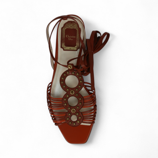 Christian Dior Flamenco Calf-Skin Leather Allegria Sandal (CDW63)-AmbrogioShoes