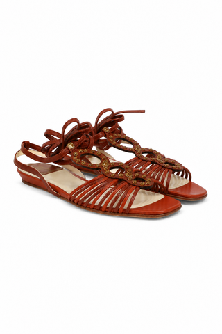 Christian Dior Flamenco Leather Allegria Sandal (CDW63)