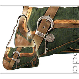 Christian Dior Handbags, Dior Handbag Gaucho Double Jean (Blue Jean) Bag (cd1525)-AmbrogioShoes