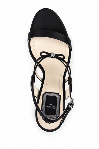 Christian Dior Serenade Black Satin Sandals (CDW62)