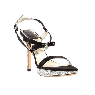 Christian Dior Serenade Satin / Leather Swarovski Crystalized Sandals (CDWCRY62)-AmbrogioShoes