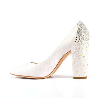 Christian Dior Strassed Shoes Twist Escarpin Cream Heels (CDW40)-AmbrogioShoes
