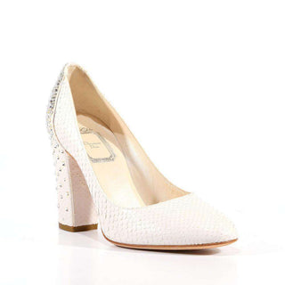 Christian Dior Strassed Shoes Twist Escarpin Cream Heels (CDW40)-AmbrogioShoes