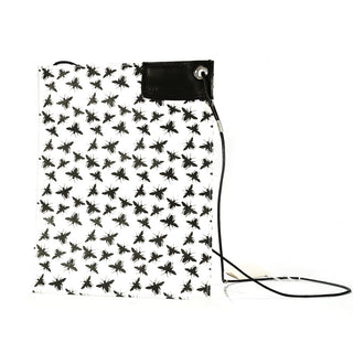Christian Dior Women's Black & White Canvas / Calf-Skin Leather Messenger Bag (CD2000)-AmbrogioShoes
