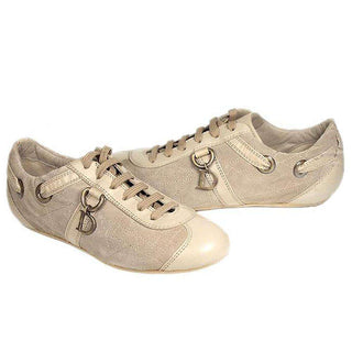 Christian Dior womens Sneakers CANNAGE shoes Beige (CDW68)-AmbrogioShoes
