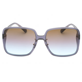 Coach 0HC8368D Sunglasses Transparent Purple / Gradient Brown Blue Unisex-AmbrogioShoes