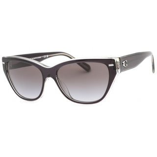 Coach 0HC8370F Sunglasses Transparent Dark Grey / Grey Gradient Unisex-AmbrogioShoes