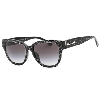 Coach 0HC8379F Sunglasses Grey Pearl Signature C / Grey Gradient Unisex-AmbrogioShoes