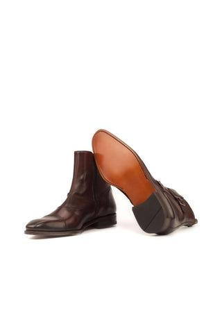 Como Argegno Calf-Skin Leather Octavian Buckle Boots (CM1008)-AmbrogioShoes