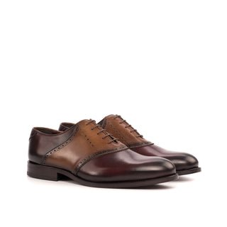 Como Lecco Men's Shoes Calf-Skin Leather Saddle Oxford (CM1009)-AmbrogioShoes