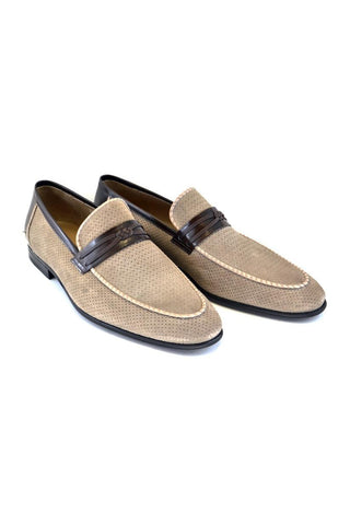 Corrente 3417HS Perforated Suede Loafers (CRT1000)-AmbrogioShoes