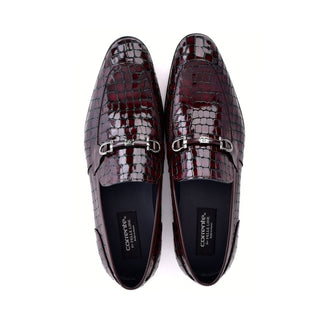 Corrente 3470BC Crocodile Embossed Calf-Skin Leather Loafer-AmbrogioShoes