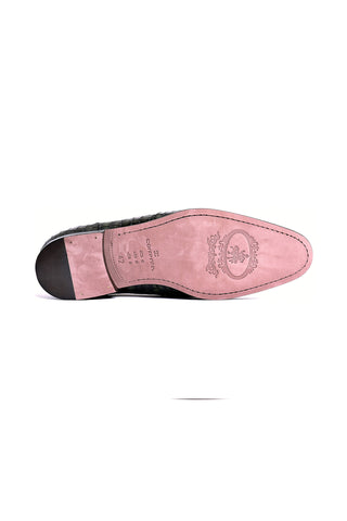 Corrente 3470BC Embossed Leather Horse-Bit Loafer - Green