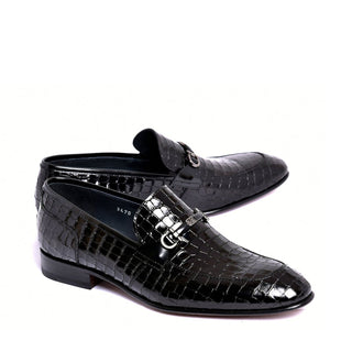 Corrente 3470BC Men’s Shoes Crocodile Print Calf-Skin Leather Horse-bit Loafer (CRT1527)-AmbrogioShoes