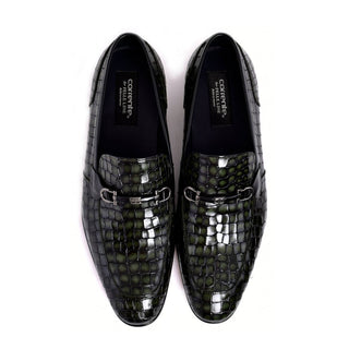 Corrente 3470BC Men’s Shoes Crocodile Print Calf-Skin Leather Horse-bit Loafer (CRT1527)-AmbrogioShoes