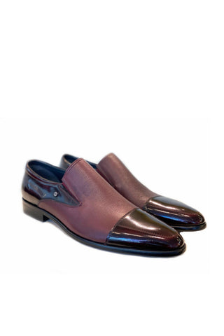 Corrente 3519 Leather Loafer - Burgundy
