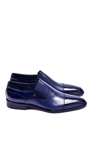 Corrente 3519 Leather Loafer - Navy
