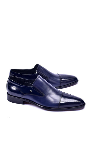 Corrente 3519 Leather Loafer - Navy