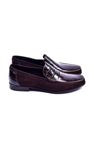 Corrente 3898C Leather & Suede Loafer - Brown
