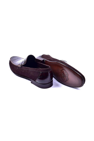 Corrente 3898C Leather & Suede Loafer - Brown