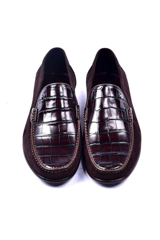 Corrente 3898C Leather & Suede Loafer - Brown