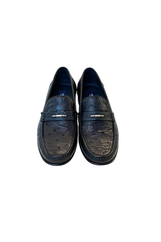 Corrente 3898Ost Exotic Ostrich & Deer Skin Moccasin Loafers (CRT1471)-AmbrogioShoes