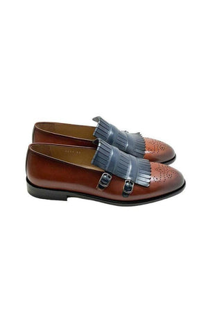 Corrente 5211 Calf-Skin Leather Kilt Buckles Loafers (CRT1497)-AmbrogioShoes