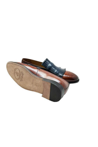 Corrente 5211 Calf-Skin Leather Kilt Buckles Loafers (CRT1497)-AmbrogioShoes