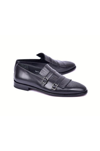 Corrente 5211 Calf-Skin Leather Kilt Buckles Loafers (CRT1497)-AmbrogioShoes