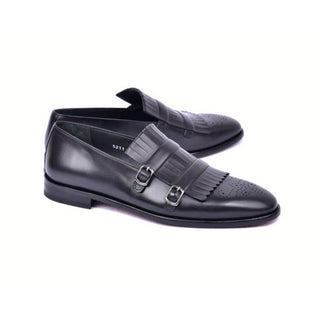 Corrente 5211 Men's Shoes Calf-Skin Leather Kilt Buckles Loafers (CRT1497)-AmbrogioShoes