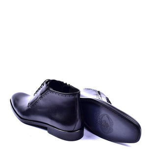 Corrente 5220 Men's Shoes Black Calf-Skin Leather Zipper Chukka Boots (CRT1359)-AmbrogioShoes