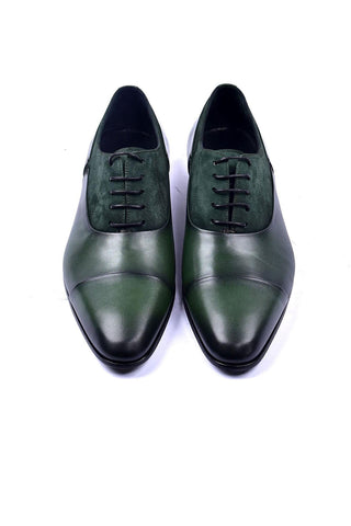 Corrente 5230 Leather & Suede Oxford - Green