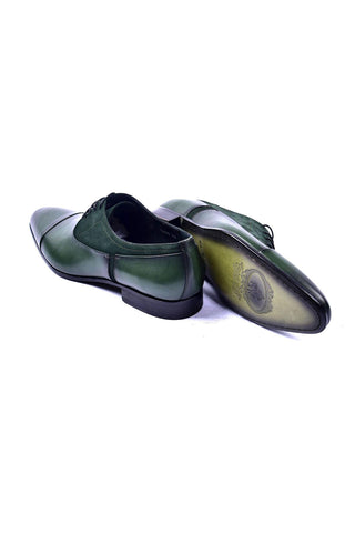 Corrente 5230 Leather & Suede Oxford - Green