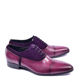 Corrente 5230 Suede &amp; Calf-Skin Leather Cap-Toe Oxfords (CRT1299)-AmbrogioShoes