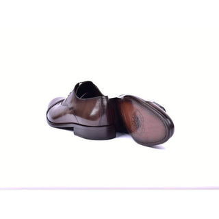 Corrente 5256 Men's Shoes Brown Deer-Skin Leather Dress/Formal Cap-Toe Oxfords (CRT1459)-AmbrogioShoes