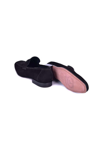 Corrente 5760 Suede H Buckle Loafer - Black
