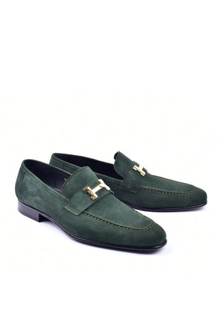 Corrente 5760 Suede H Buckle Loafers (CRT1311)-AmbrogioShoes