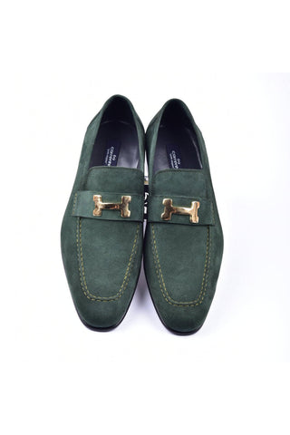 Corrente 5760 Suede H Buckle Loafers (CRT1311)-AmbrogioShoes