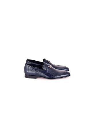 Corrente 5760V Vita Leather Loafer - Navy