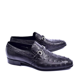 Corrente 5776 Exotic Ostrich Skin & Calf-Skin Horse-Bit Loafer (CRT1377)-AmbrogioShoes